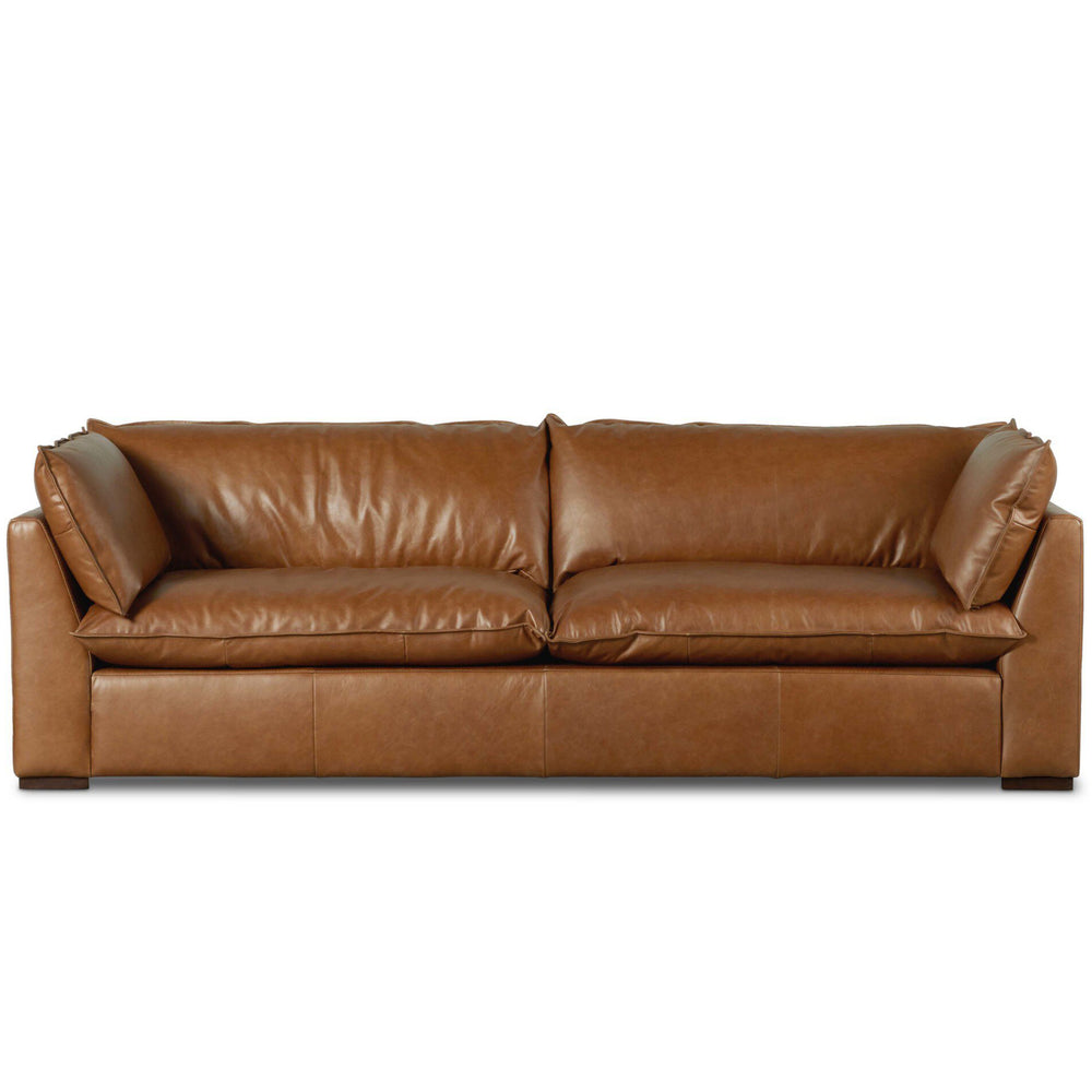 Kosa 108" Leather Sofa, Sonoma Chestnut by Four Hands