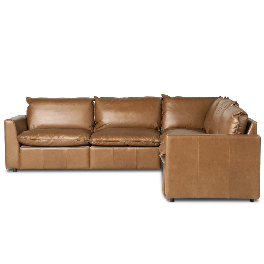 Kosa Power 5 Piece Leather Sectional, Sonoma Chestnut by Four Hands