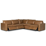 Kosa Power 5 Piece Leather Sectional, Sonoma Chestnut by Four Hands