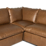 Kosa Power 5 Piece Leather Sectional, Sonoma Chestnut by Four Hands