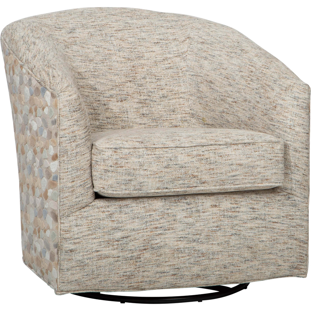 Krew Swivel Glider, Raffia Beige-Furniture - Chairs-High Fashion Home