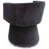 Kristen Rolling Desk Chair, Black-Furniture - Office-High Fashion Home