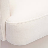 Kristen Rolling Desk Chair, Cream-Furniture - Office-High Fashion Home