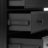 Kurk Nightstand, Black by Four Hands-Furniture - Bedroom-High Fashion Home