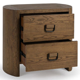 Kyrie 2 Drawer Nightstand, Tawny Brown-Furniture - Bedroom-High Fashion Home