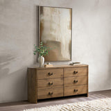 Kyrie 6 Drawer Dresser, Tawny Brown-Furniture - Storage-High Fashion Home