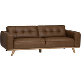 Kyson Leather Sofa, Dakota Khaki