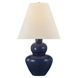 Dumont Table Lamp, Aged Brass/Ceramic Egyptian Blue