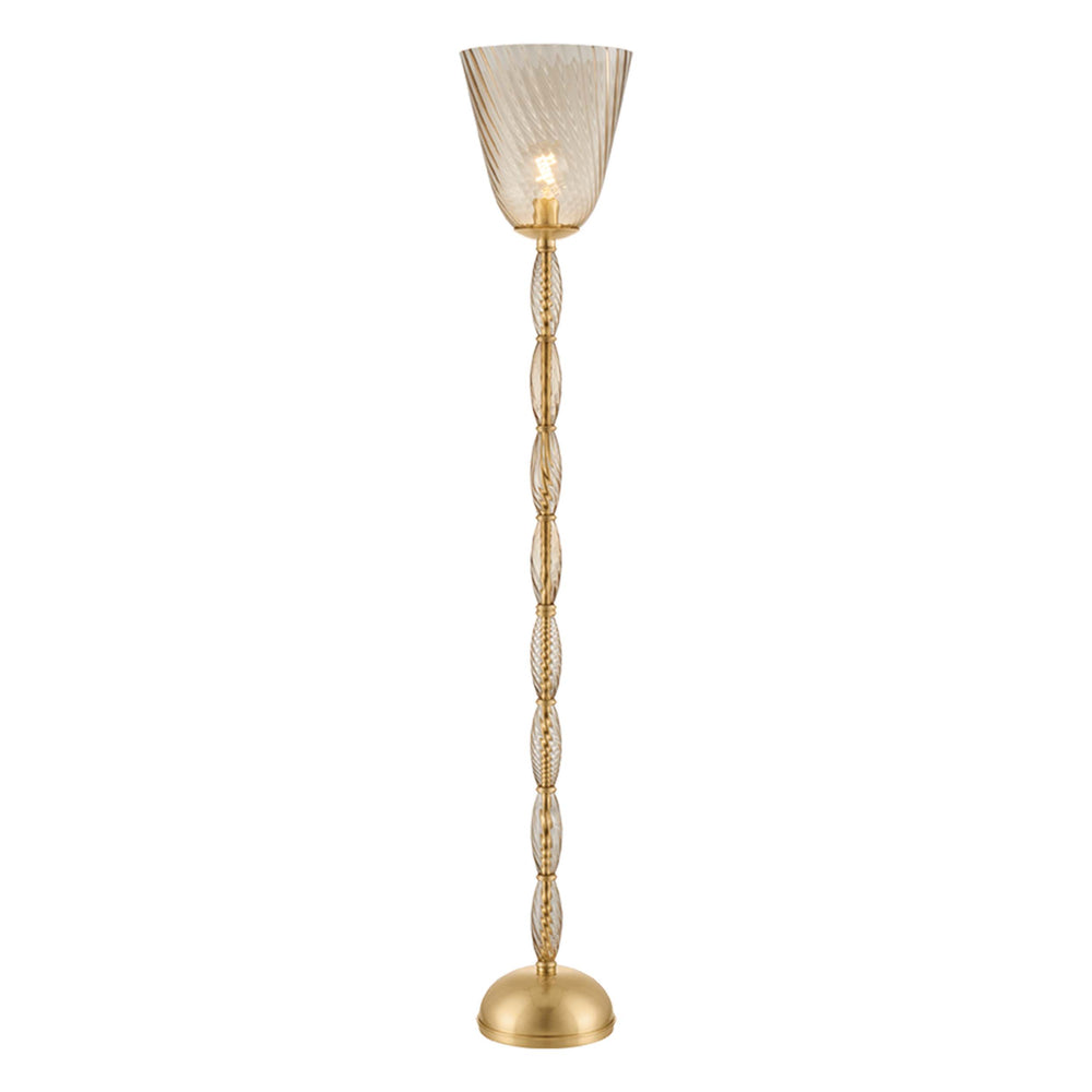 Bleecker Floor Lamp, Aged Brass