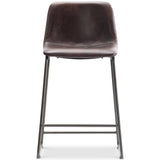 Sharpe Leather Bar & Counter Stool, Dark Brown