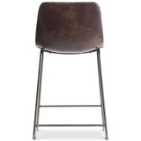 Sharpe Leather Bar & Counter Stool, Dark Brown
