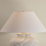 Allards Table Lamp, Aged Brass/Ceramic Watercolor Sand