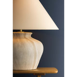 Allards Table Lamp, Aged Brass/Ceramic Watercolor Sand