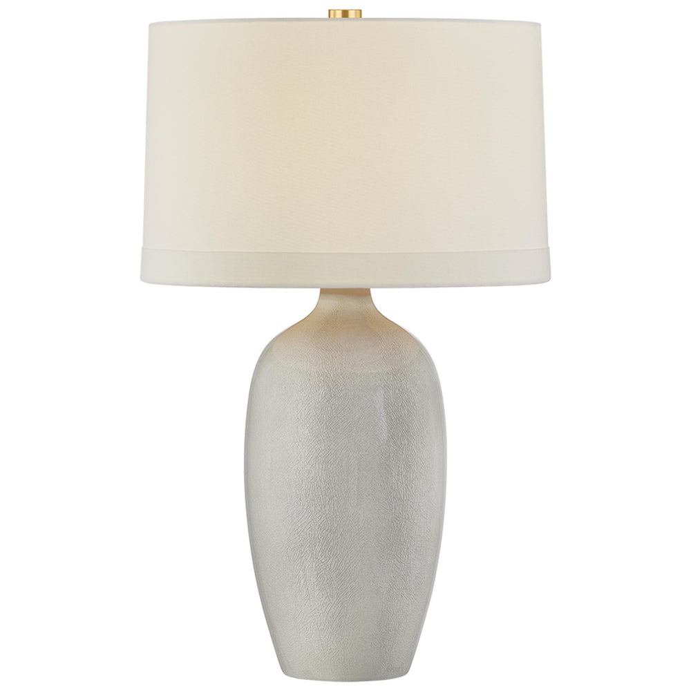 Elk River Table Lamp, Aged Brass/Ceramic Frist Grey Crackle