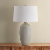 Elk River Table Lamp, Aged Brass/Ceramic Frist Grey Crackle