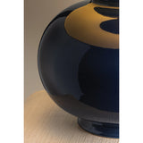 Moodus Table Lamp, Aged Brass/Ceramic Parrish Blue