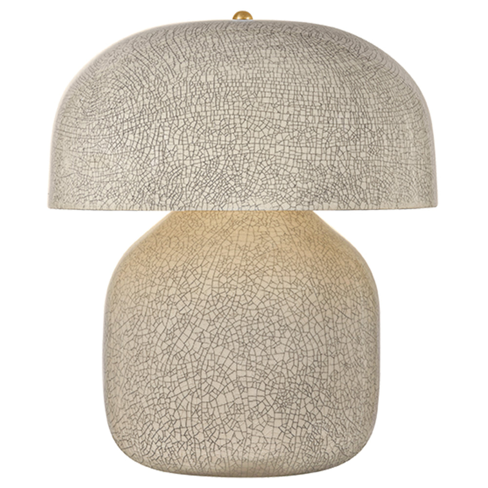 Leetown Table Lamp, Aged Brass/Ceramic Inked Crackle