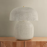 Leetown Table Lamp, Aged Brass/Ceramic Inked Crackle