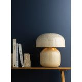 Leetown Table Lamp, Aged Brass/Ceramic Inked Crackle