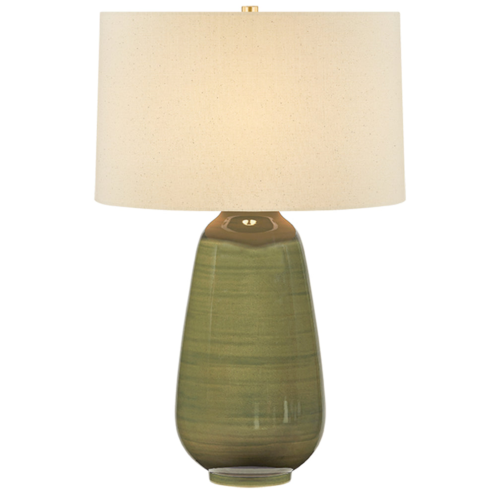 Piermont Table Lamp, Aged Brass/Ceramic Dark Forrest