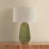 Piermont Table Lamp, Aged Brass/Ceramic Dark Forrest