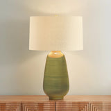 Piermont Table Lamp, Aged Brass/Ceramic Dark Forrest