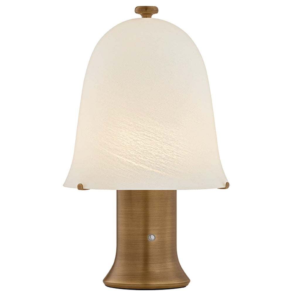 Kipps Rechargeable Table Lamp, Patina Brass