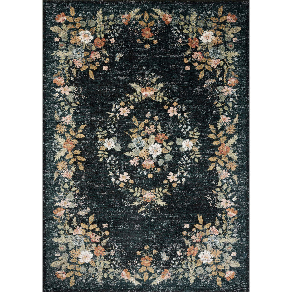 Loloi Rugs With Raspberry Rifle Paper Co. x Loloi Rug Laurel LAU-01, Strawberry Fields Navy ...