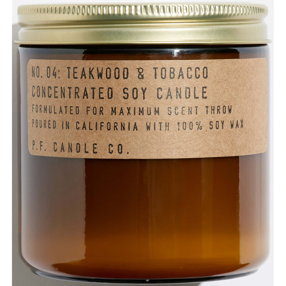 P.F. Candle Co. Candle Teakwood + Tobacco, Brown Jar