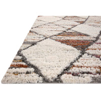 Loloi Rug Levitt Shag LEV-05, Ivory/Fiesta