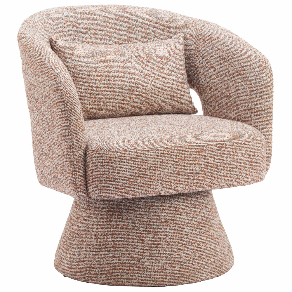 Liva Swivel Chair, Frosty Brown-Furniture - Chairs-High Fashion Home