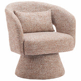 Liva Swivel Chair, Frosty Brown-Furniture - Chairs-High Fashion Home