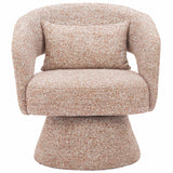 Liva Swivel Chair, Frosty Brown-Furniture - Chairs-High Fashion Home