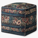 Tapestry Large Pouf, Blue/Multi