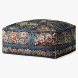 Tapestry Pouf, Blue/Multi