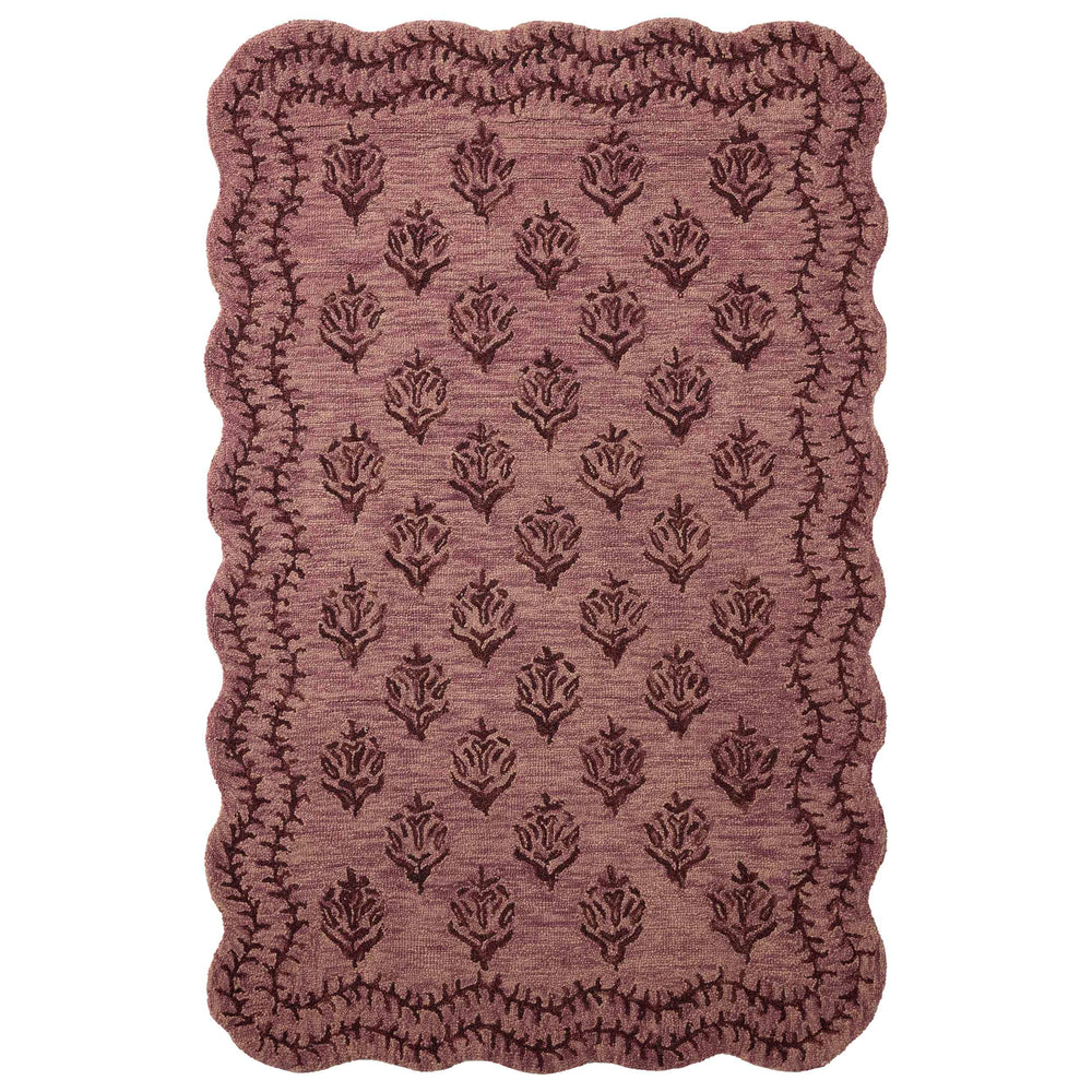 Rifle Paper Co. x Loloi Rug Lisette LST-01, Plum/Dark Plum