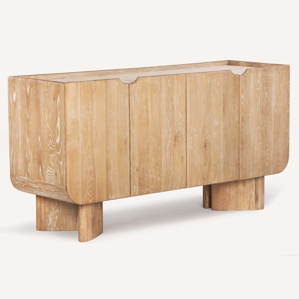 Polaris Sideboard, Cerused Oak-Furniture - Storage-High Fashion Home