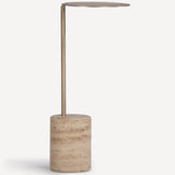 Lily Drink Table, Antique Brass