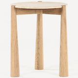 Carver Side Table, Natural/Travertine