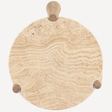 Carver Side Table, Natural/Travertine