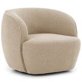 Domora Swivel Chair, Beige-Furniture - Chairs-High Fashion Home