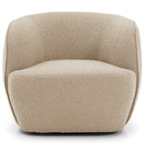 Domora Swivel Chair, Beige-Furniture - Chairs-High Fashion Home