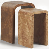 Liam Burl Nesting Side Table Set, Burl