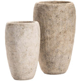 La Palata Vases, Grey Wash, Set of 2-Accessories-High Fashion Home
