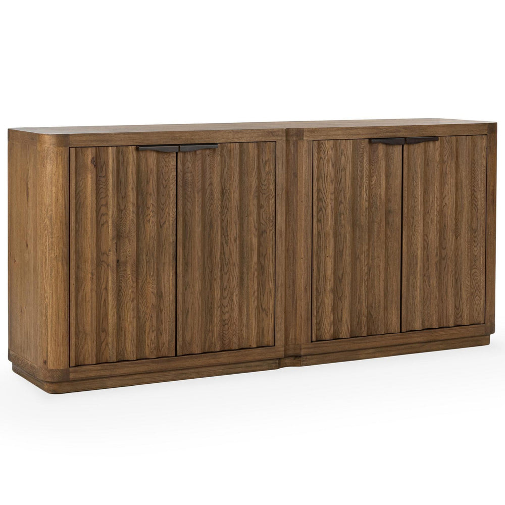 Labelle 4 Door Buffet, Tan Oak-Furniture - Storage-High Fashion Home