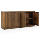 Labelle 4 Door Buffet, Tan Oak-Furniture - Storage-High Fashion Home