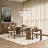 Labelle Dining Table, Tan Oak-Furniture - Dining-High Fashion Home