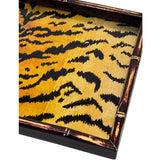 Lacquer Bamboo Rectangular Tray, Tigre
