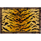 Lacquer Bamboo Rectangular Tray, Tigre