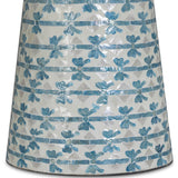 Lady Blue Ribbon Round Side Table, Blue-Furniture - Accent Tables-High Fashion Home